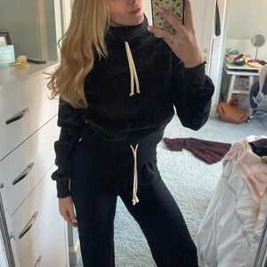 Twenty Montreal Black Corduroy Hoodie NWT